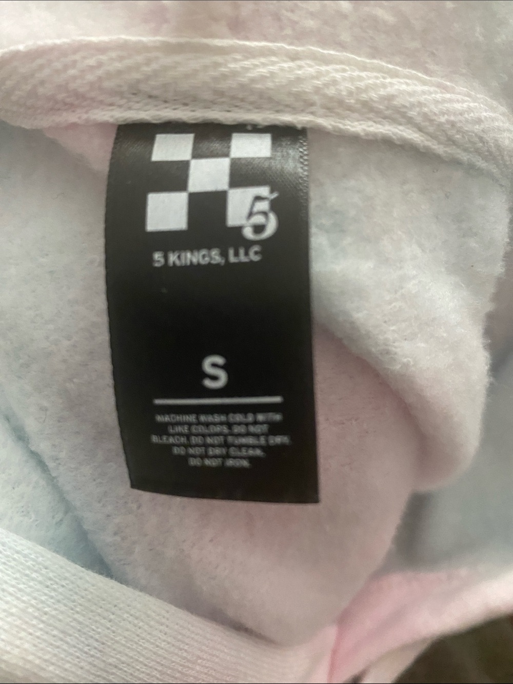 5 kings crop tye dye hoodie size Small/medium   NWT - Picture 6 of 7